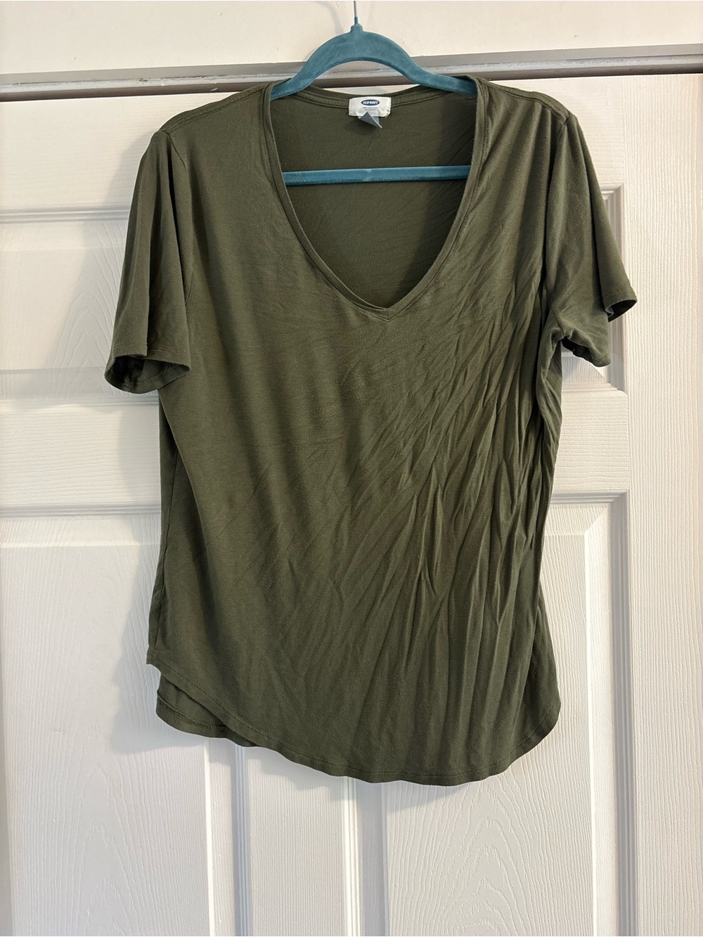 Old Navy Olive Green V-Neck Short Sleeve Tee